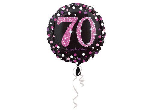 Standard Pink Celebration 70 Foil Balloon, round 43 cm