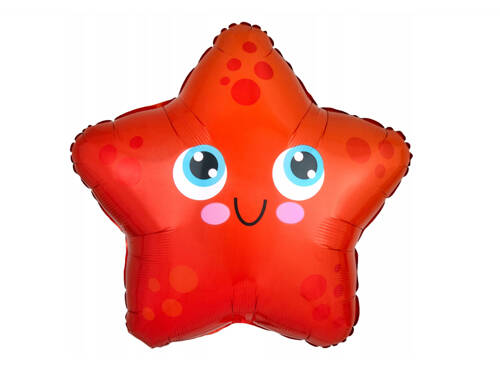 Starfish foil balloon - 43 cm - 1 pc