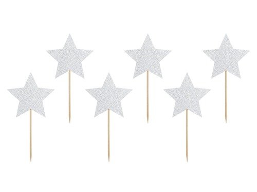 Stars Cupcake Decorations - 6 pcs