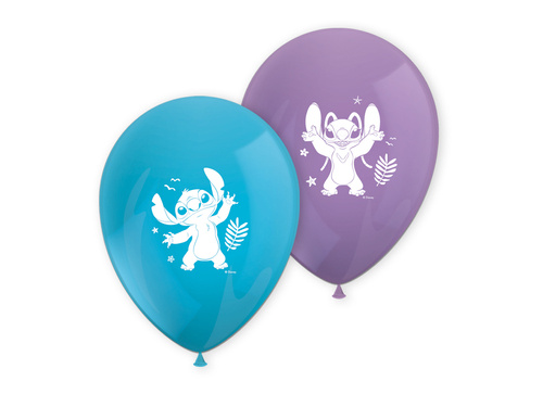 Stitch & Angel latex balloons - 28 cm - 8 pcs