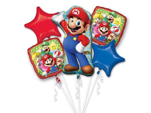 Super Mario Bros Balloon Bouquet Foil Balloons