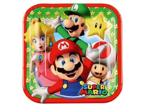 Super Mario Bros paper Plates - 18cm - 8 pcs