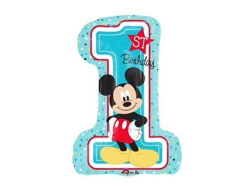 SuperShape "Mickey 1st Birthday" Foil Balloon - 48x71 cm - 1 pc