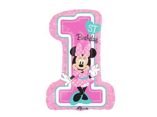 SuperShape "Minnie 1st Birthday" Foil Balloon - 48x71 cm - 1 pc