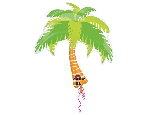 SuperShape Summer Scene Palm Tree Foil Balloon - 74 x 83 cm - 1 pc