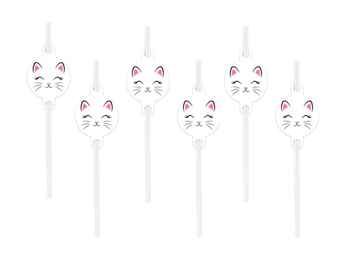 Sweet Kitty straws - 6 pcs