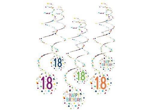 Swirl Decorations 18 Confetti - 6 pc