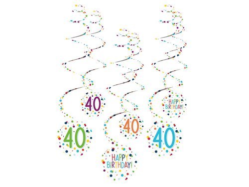 Swirl Decorations 40 Confetti - 6 pc