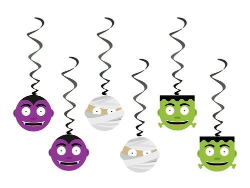 Swirl Decorations Halloween - 6 pcs