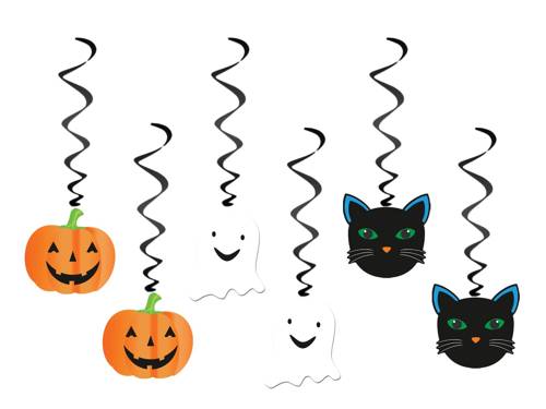 Swirl Decorations Halloween - 6 pcs