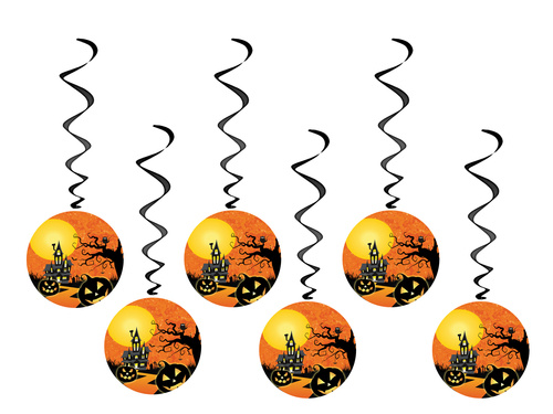 Swirl Decorations Halloween - 6 pcs