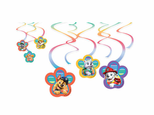 Swirl Decorations Paw Patrol - 6 pcs