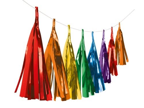 Tassel Garland - Bright Rainbow - 1 pc