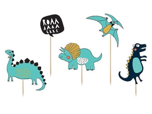 Toppers Dinosaurs - 10.5 - 20 cm - 5 pcs