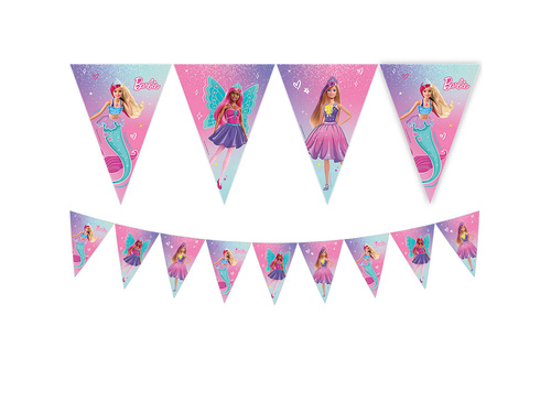 Triangle flag banner Barbie Fantasy - 1 pc