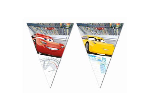 Triangle flag banner Cars 3 - 230 cm - 1 pc