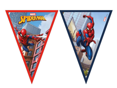 Triangle flag banner Spiderman - 1 pc