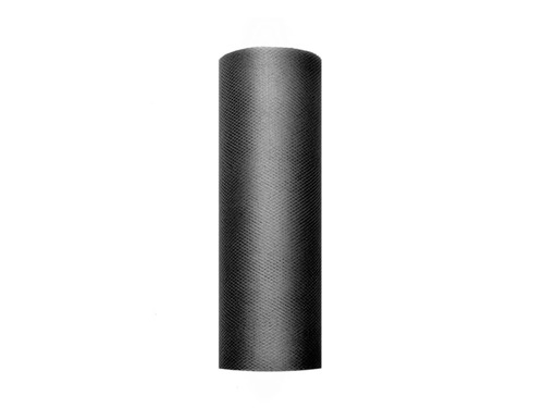 Tulle on roll 15 cm x 9 meters - black - 1 pc