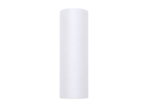 Tulle on roll 15 cm x 9 meters - white - 1 pc