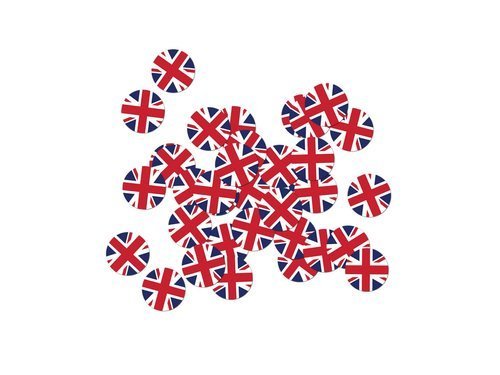 UK Flag Confetti - 36 pcs