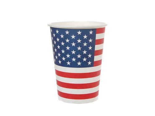 USA flag paper cups - 270 cm - 10 pcs