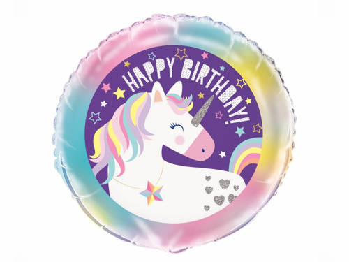 Unicorn Foil Balloon 46cm - 1 pc