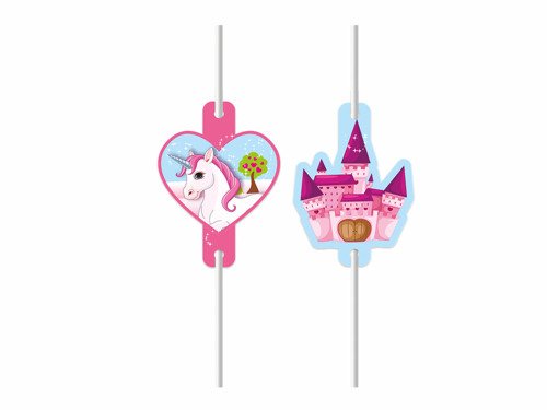 Unicorn birthday straws - 4 pcs.