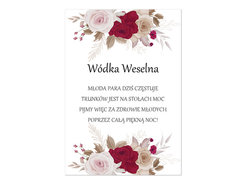 Vodka wedding labels, 9 pcs