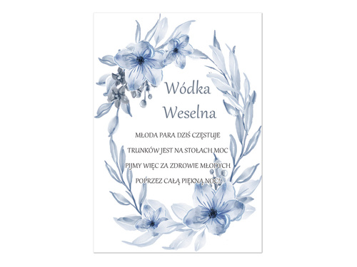 Vodka wedding labels, 9 pcs