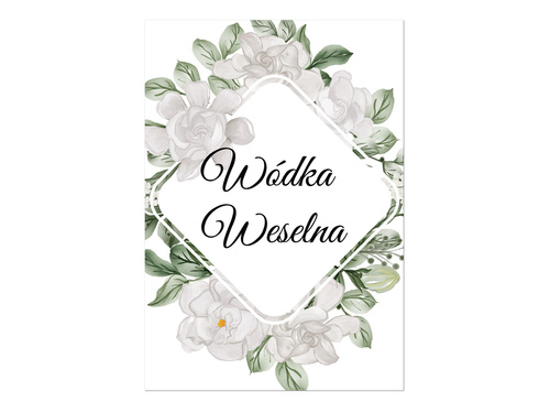 Vodka wedding labels, 9 pcs