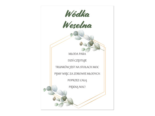 Vodka wedding labels, 9 pcs