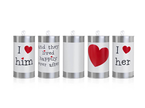 Wedding cans, 14 x 7cm, 1pack