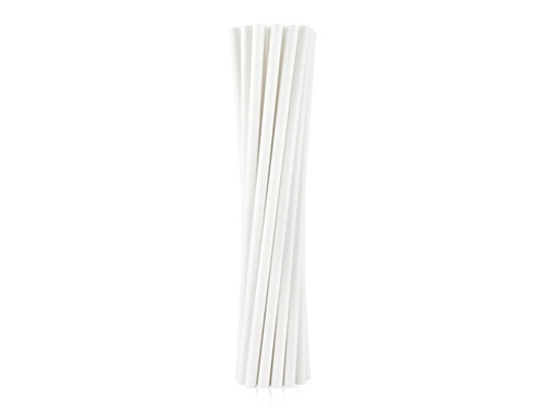 White straws - 19,7 cm - 12 pcs