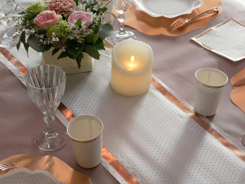 White table runner