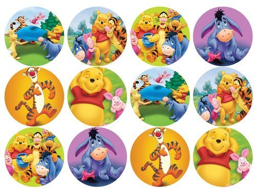 Winnie the Pooh muffin cupcake wafers