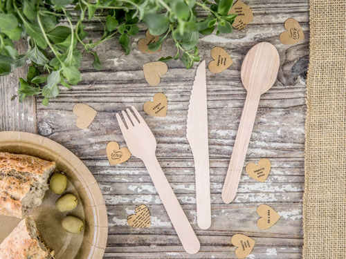 Wooden cutlery Woodland - 16 cm - 18 pcs.