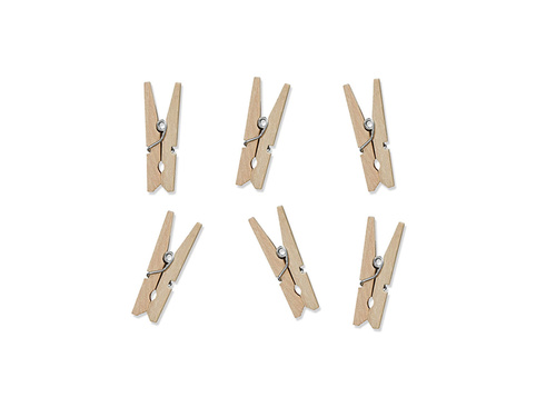 Wooden pegs, natural wood - 20 pcs.