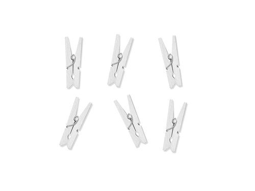 Wooden pegs, white - 20 pcs.