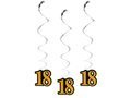 18th Swirls Decorations - 3 pcs