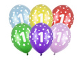 1st Birthday Metallic Balloons - mix colours - 5 pcs
