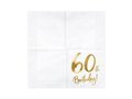 60th birthday napkins - 33cm - 20 pcs.