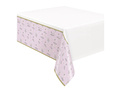 Ballerina Pink & Gold 1st Birthday Plastic Table Cover  137x213 cm