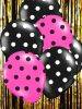 Balloons 12" Pastel Black "Dots", 50 pc