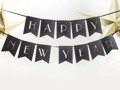 Banner Happy New Year black - 15 x 170 cm - 1 pc