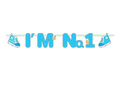 Blue birthday banner, "I'm No. 1" - 110 cm - 1 pc