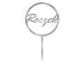 Cake topper 1st birthday, silver plexi - 1 pc