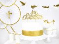 Cake topper First Communion, gold - 6 pc