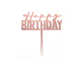 Cake topper Happy Birthday, rose gold - 1 pc