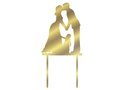 Cake topper, gold plexi - 10x23 cm - 1 pc