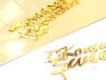 Cake topper, gold plexi - 10x23 cm - 1 pc